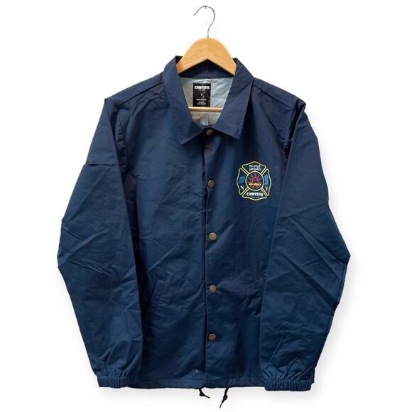 Chrystie NYC Coach Jacket in Navy New York Fire Department Men's Small Med $135